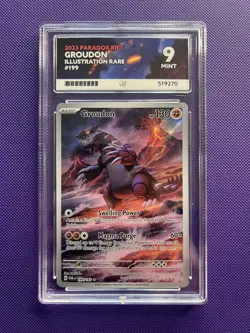 Pokemon Groudon TCG Paradox Rift 199/182 Ace 9 Holo Illustration Rare Card - Image 1