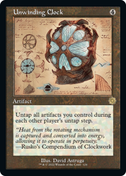 Unwinding Clock *Retro Frame Schematic* | BRR The Brothers' War Artifacts | NM - Image 1