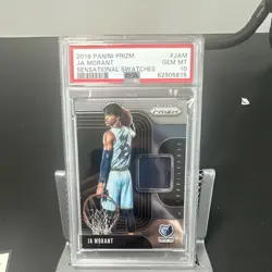 Panini 2019-20 Prizm Ja Morant Sensational Swatches RC MEM #SS-JAM PSA 10 - Image 1