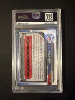 2019 Bowman Draft Alek Manoah /150 Blue Refractor 1st Auto PSA 10 Auto 10 Gem - Image 2