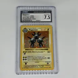 Pokemon 1999 Magneton 009/102 Base Set (Shadowless) Holo CGC 7.5 - Image 1