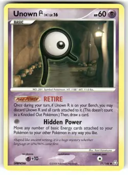 Unown [R] 77/146 Uncommon Legends Awakened Pokemon Moderately Played - Image 1