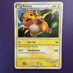 Raichu 30/30 Pokemon TCG Card Promo Holo HS Trainer Kit LP - Image 1
