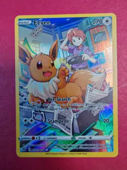 Eevee & Blue TG11/TG30 Brilliant Stars Trainer Gallery NM Rare Pokemon Card - Image 1
