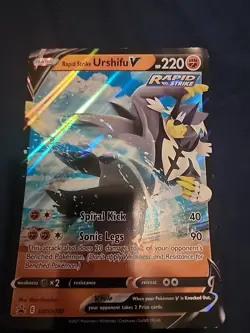 Urshifu VMAX Rapid Strike Swsh107 Holo Full Art Pokemon Card - Image 1