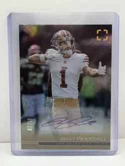2025 Panini Photogenic Ricky Pearsall Auto /10 NFL Gold Photogenic Rare SSP 49er - Image 1