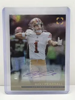 2025 Panini Photogenic Ricky Pearsall Auto /10 NFL Gold Photogenic Rare SSP 49er - Image 2