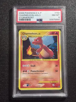 2008 Pokemon Charmeleon 102/100 Stormfront Secret Rare Holo PSA 8 - Image 1