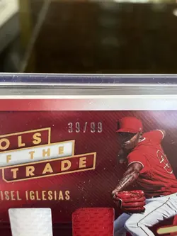 2021 Absolute - Tools of the Trade 3 Swatch Spectrum Raisel Iglesias /99 Angels - Image 2