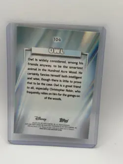 Topps 2026 Topps Chrome Disney Winnie the Pooh Owl #104 #26/99 Card - Image 2