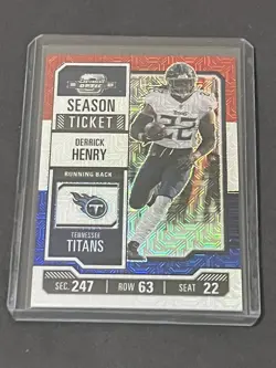 2023 Panini Contenders Optic Derrick Henry Red, White & Blue Mojo Prizm 9/13 - Image 2