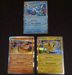 Pokemon Eeveelutions Flareon Vaporeon Jolteon Holo Card Lot English TCG USA - Image 1