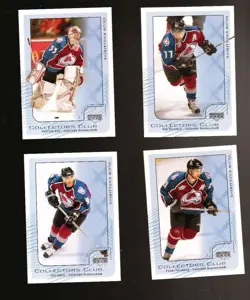 Upper Deck Collectors Club Colorado Avalanche Card Lot 4 Roy Bourque Sakic Fors… - Image 1