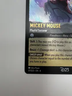 Disney Lorcana Mickey Mouse Playful Sorcerer D23 Expo Promo 07/D23 Foil - Image 4