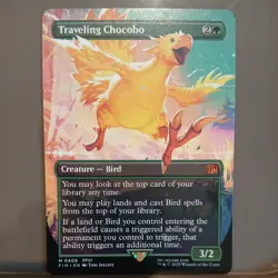 Traveling Chocobo Final Fantasy Borderless 0406 Regular MTG English - Image 1