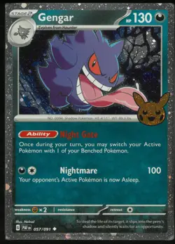 Gengar (Cosmos Holo) 057/091 Holo Rare Trick or Trade BOOster 2024 Pokemon NM - Image 1