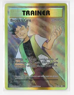 Pokemon Brock's Grit Full Art Ultra Rare XY - Evolutions 107/108 NM - Image 1