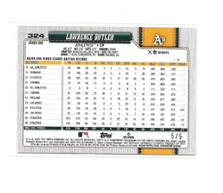 2026 Topps -Lawrence Butler Dugout Peeks Red 5/5-Athletics SSP - Image 2