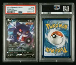 2021 POKEMON SWORD & SHIELD FUSION STRIKE #156 GENGAR V PSA 10 - Image 3