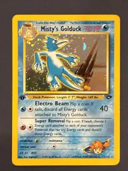 Misty's Golduck 12/132 Holo Rare Gym Challenge Pokemon 1st Edition Holo LP - Image 1