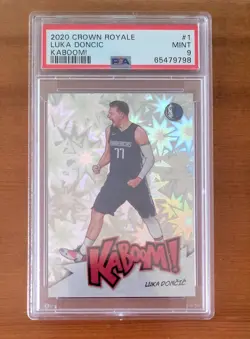 2020 Panini Crown Royale Luka Doncic KABOOM! PSA 9 CASE HIT Rare SSP MINT - Image 1