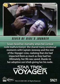 STAR TREK VOYAGER ARCHIVES AND INSCRIPTIONS SEVEN OF NINE'S JOURNEYCARD SN21 - Image 2