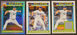 2026 Topps Series 2 Clayton Kershaw 1991 Topps Insert (3) Three Card Lot Dodgers - Image 1