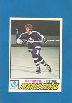 Ian Turnbull 1977-78 O-PEE-CHEE OPC NHL Hockey #186 (NM)(OC) Toronto Maple Leafs - Image 1