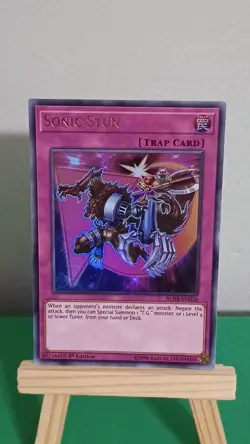 2019 Yugioh Sonic Stun Trap Card BLHR-EN026 Ultra Rare Hero's Revenge - Image 1