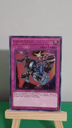 2019 Yugioh Sonic Stun Trap Card BLHR-EN026 Ultra Rare Hero's Revenge - Image 3