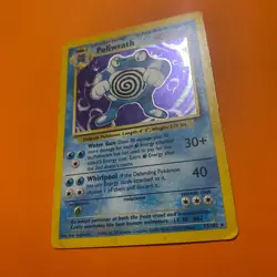 Poliwrath Holo Rare Base Set HP 13/102 Pokemon Card TCG English Heavy Play - Image 4
