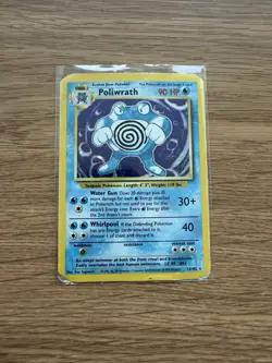 Pokemon TCG Poliwrath Base Set Holo Card 13/102 HP - Image 1
