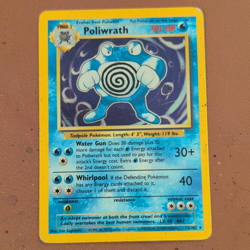 Pokemon TCG Poliwrath Base Set Holo Rare Card 13/102 English 1999 90 HP - Image 1