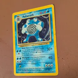 Pokemon TCG Poliwrath Base Set Holo Rare Card 13/102 English 1999 90 HP - Image 3