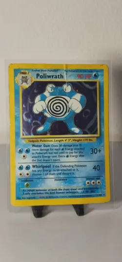 Poliwrath Pokemon TCG Holo Card Base Set 13/102 - HP - Image 1