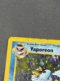 Vintage Pokemon Vaporeon Water Holo Rare Jungle 12/64 WOTC TCG Card Unlimited - Image 3