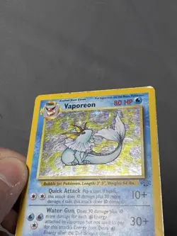 Vintage Pokemon Vaporeon Water Holo Rare Jungle 12/64 WOTC TCG Card Unlimited - Image 5