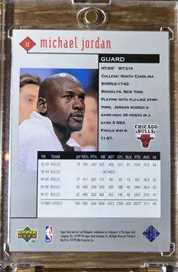 Michael Jordan Card 90’s INSERT RAINBOW HOLO FOIL RARE SSP 🔥 BULLS JERSEY #23 - Image 2