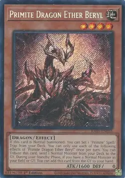 RA05-EN033 Primite Dragon Ether Beryl : Secret Rare 1st Edition Mint YuGiOh Card - Image 1