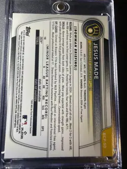 2025 Bowman Sapphire Edition - Chrome Prospects Jesus Made #BCP-50 (RC) - Image 4