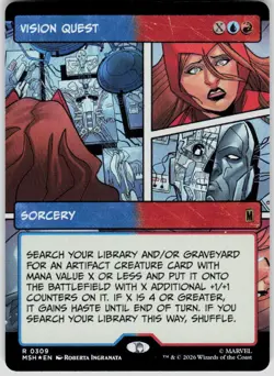 Vision Quest Borderless Foil 309 Marvel Super Heroes Magic the Gathering - Image 1