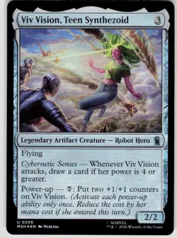 Viv Vision Teen Synthezoid Foil 256 Marvel Super Heroes Magic the Gathering - Image 1