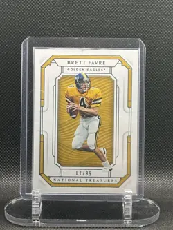 Panini 2019 National Treasures Brett Favre Golden Eagles Serial #15/99 - Image 1