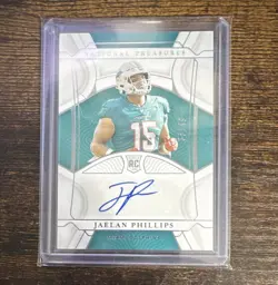 Panini 2021 National Treasures Jaelan Phillips Dolphins RC Auto #104 /49 - Image 1