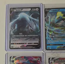 Nintendo Pokemon TCG Holo V/VMAX Card Lot (6) Chinese - Lugia/Inteleon/Deoxys - Image 2