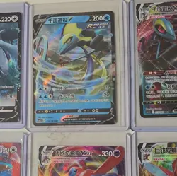 Nintendo Pokemon TCG Holo V/VMAX Card Lot (6) Chinese - Lugia/Inteleon/Deoxys - Image 4