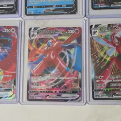 Nintendo Pokemon TCG Holo V/VMAX Card Lot (6) Chinese - Lugia/Inteleon/Deoxys - Image 5