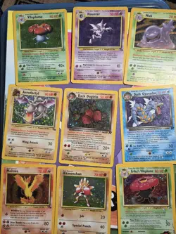 Pokemon TCG Vintage Holos 9-Card Lot Mp To Damaged Condition - Image 1