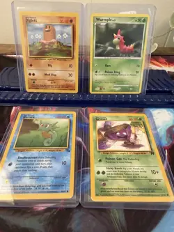 Pokemon TCG Base Set 4 Card Lot Team Rocket Fossil Platinum Diglett Horsea - Image 1