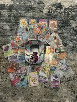 Pokemon TCG 163 Mixed Card Lot Holo/Foil Full Art Pikachu, Alakazam, hoopa tin - Image 1